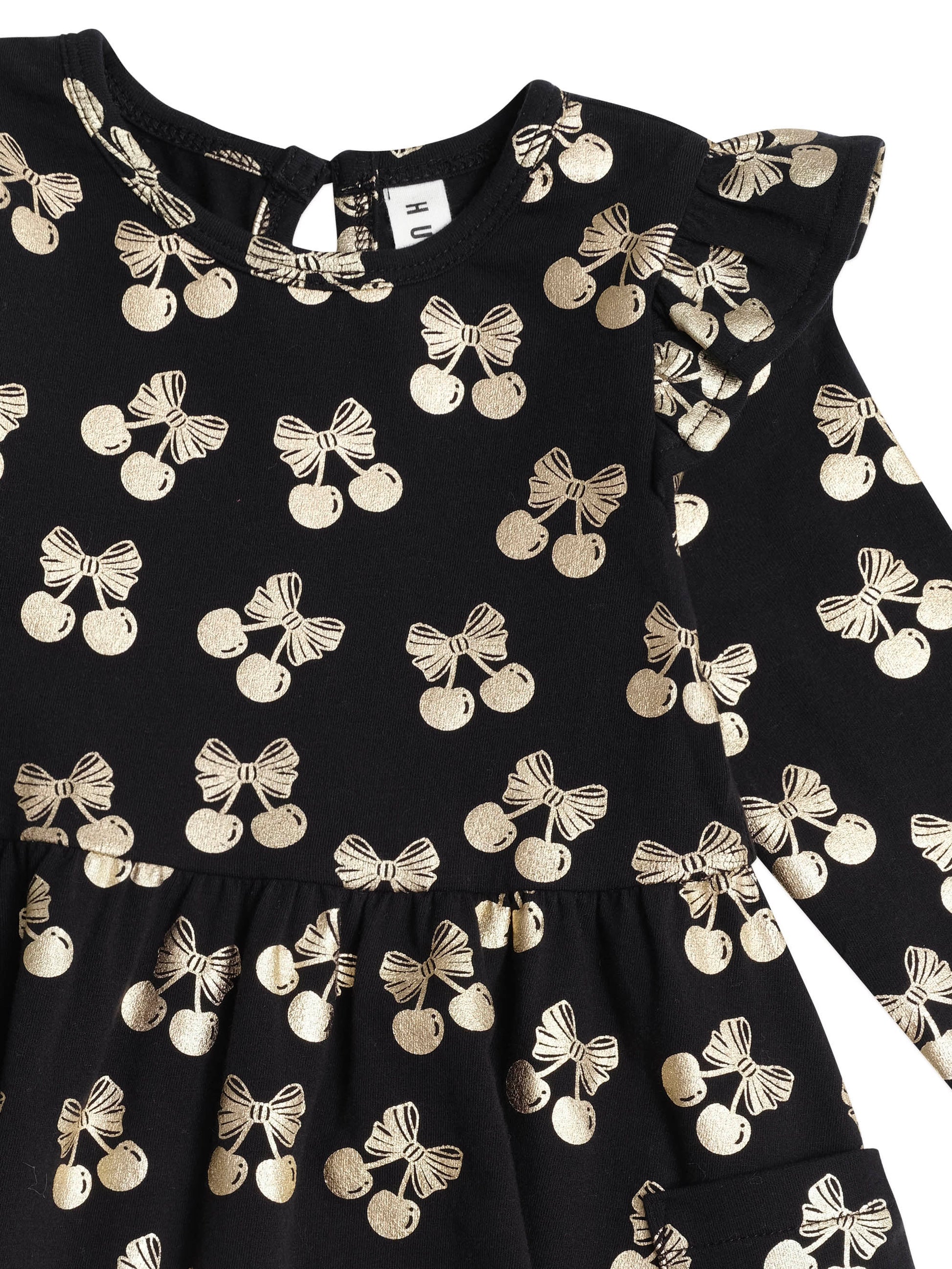 Huxbaby Cherry Pie Gold Dress HB1214S25