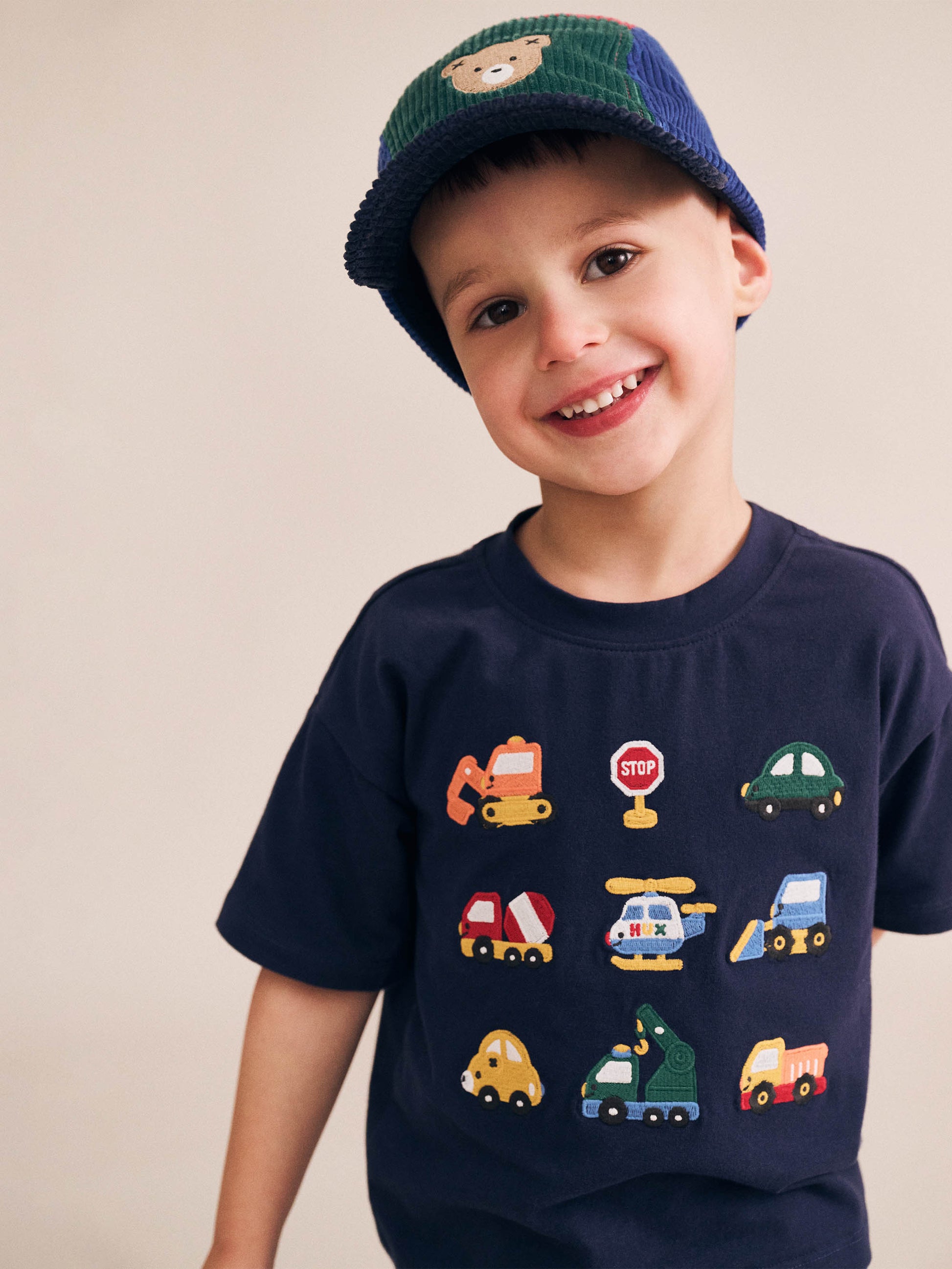Huxbaby Construction Navy Top HB2038W26