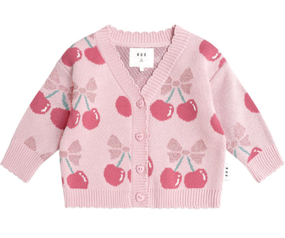 Huxbaby Cherry Pie Scalloped Cardigan HB5069S25