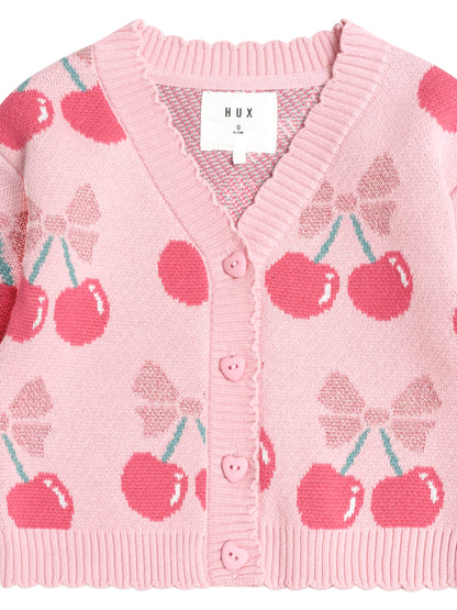 Huxbaby Cherry Pie Scalloped Cardigan HB5069S25