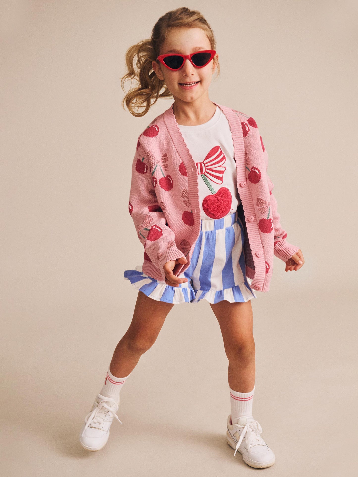 Huxbaby Cherry Pie Scalloped Cardigan HB5069S25