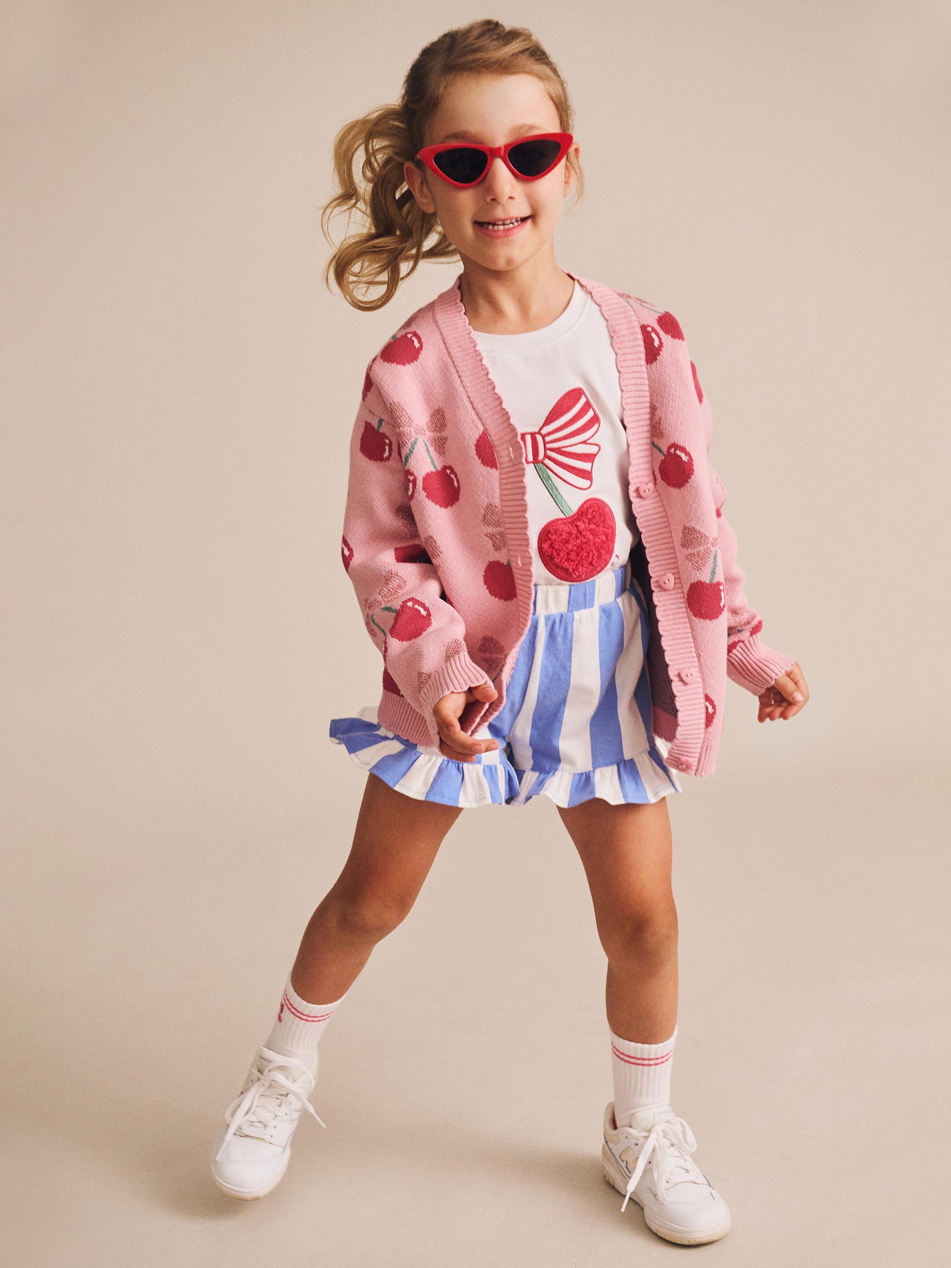 Huxbaby Cherry Pie Scalloped Cardigan HB5069S25