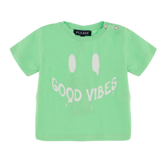 PLEASE Boys Green Smiley T-shirt (MB71030B)