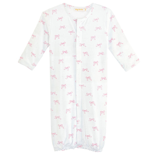 Baby Club Chick Convertible Sleeping Gown - Pretty Bows (NIG06048)