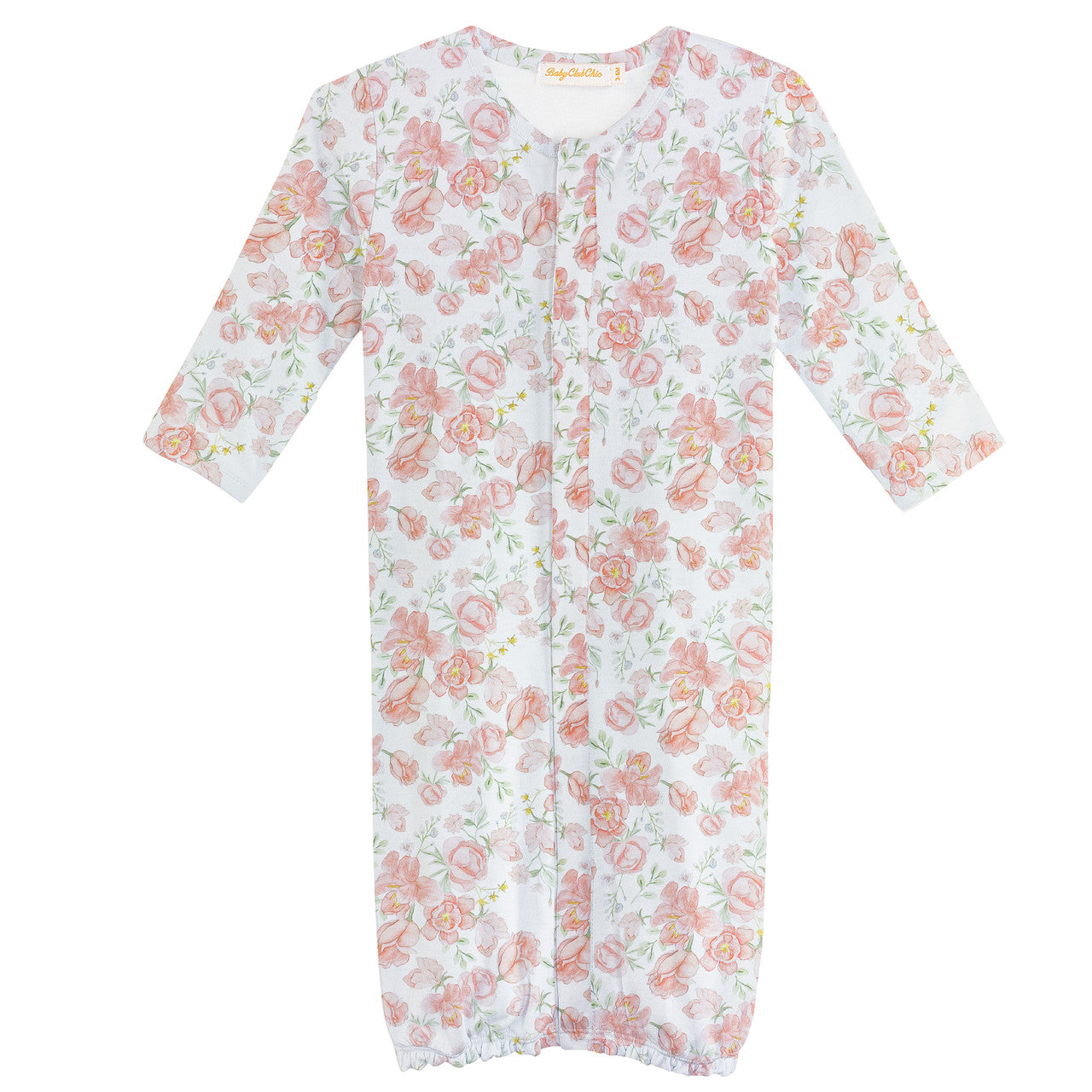 Baby Club Chick Convertible Sleeping Gown - Pastel Floral (NIG06103)