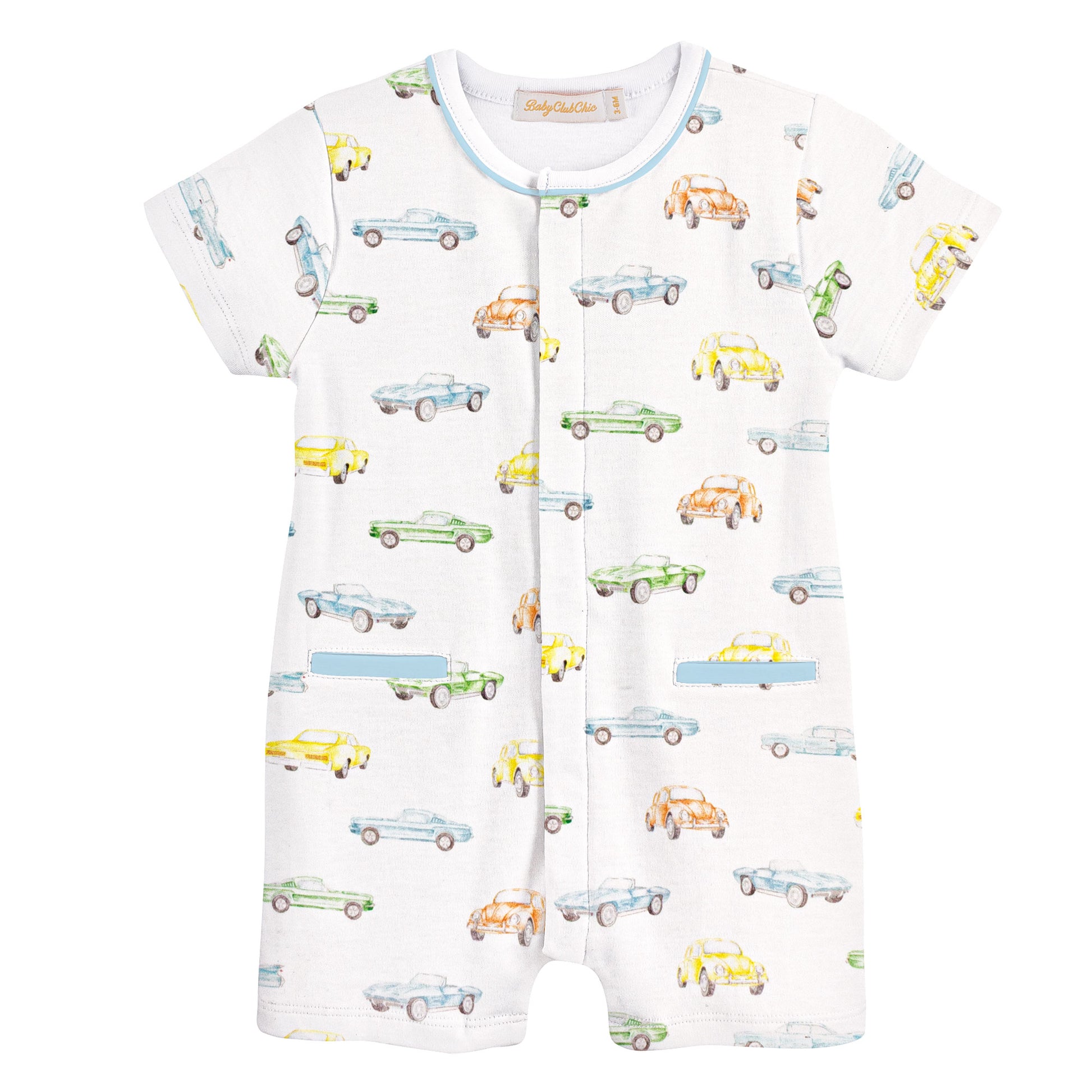 Baby Club Chic Romper - Vintage Cars ROM14357