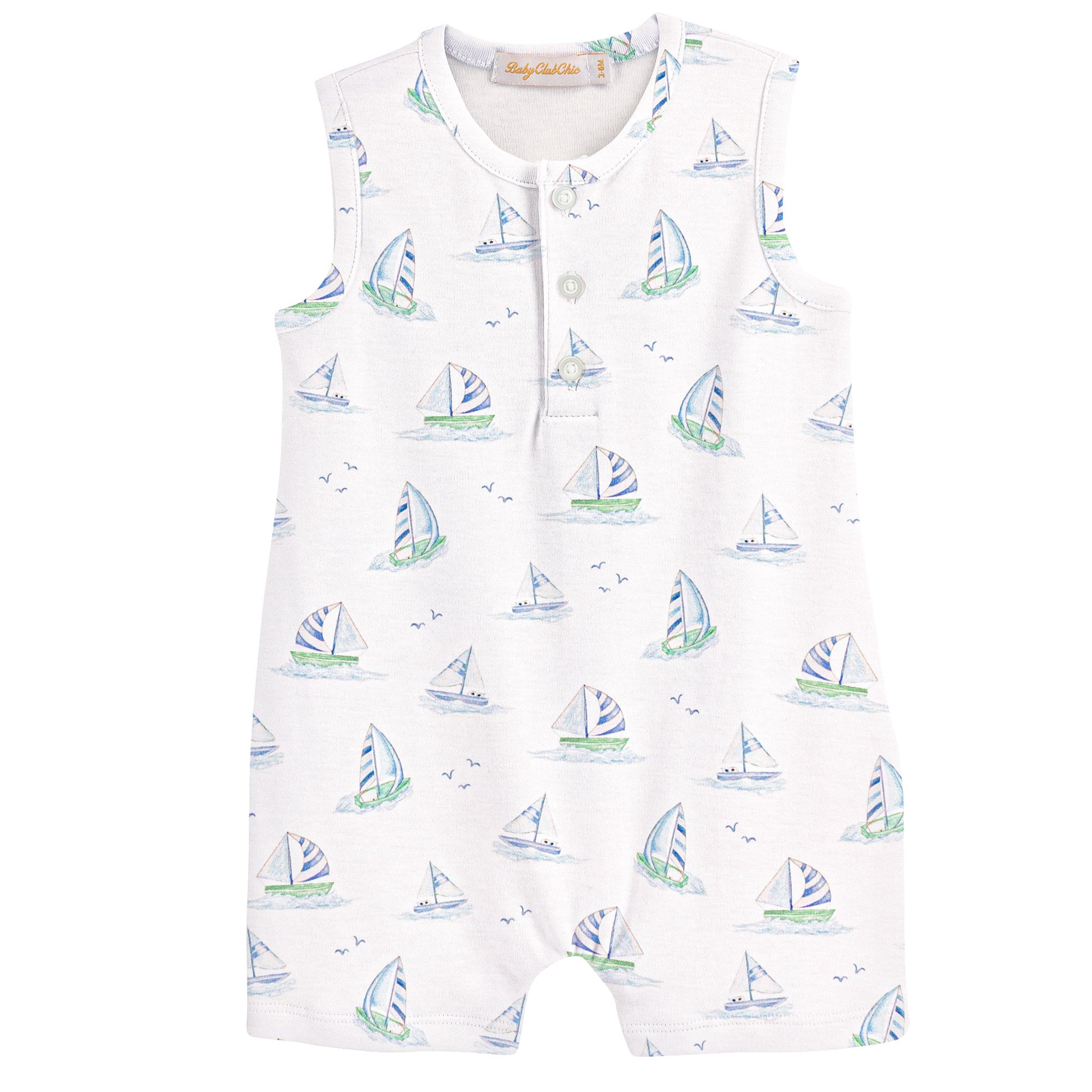 Baby Club Chic Romper - Blue Sails ROM19350