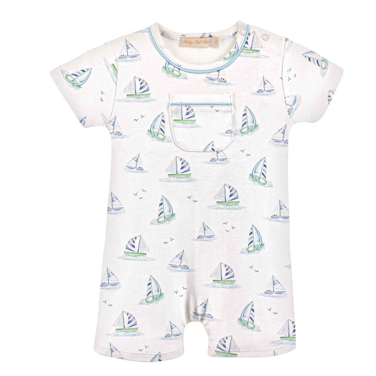Baby Club Chic Romper - Blue Sails ROM23350