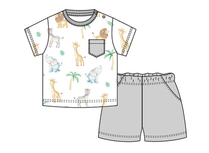 Baby Club Chic top & Shorts - Little Safari SET67354