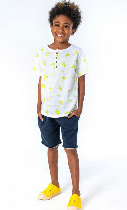 Appaman Boys Navy Camp Shorts