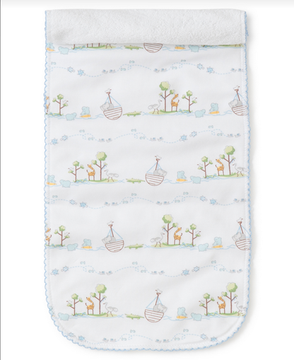 Kissy Kissy Noah's Blue Burp Cloth (F1635330P-blue)