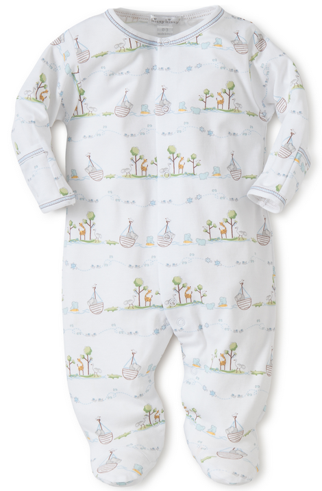 Kissy Kissy Noah's Blue Footie (F1635304P-blue)