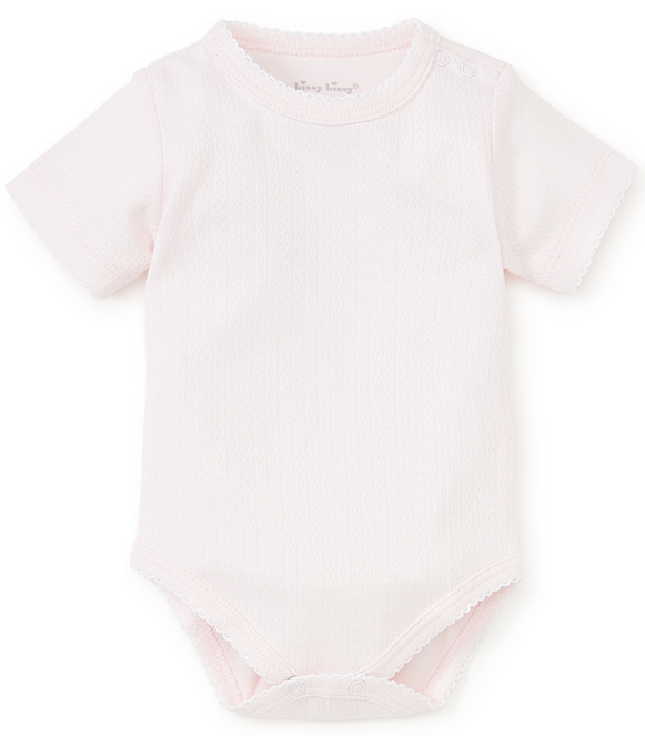 Kissy Kissy Pink Pointelle Short Sleeved Body ( 14101-pink)