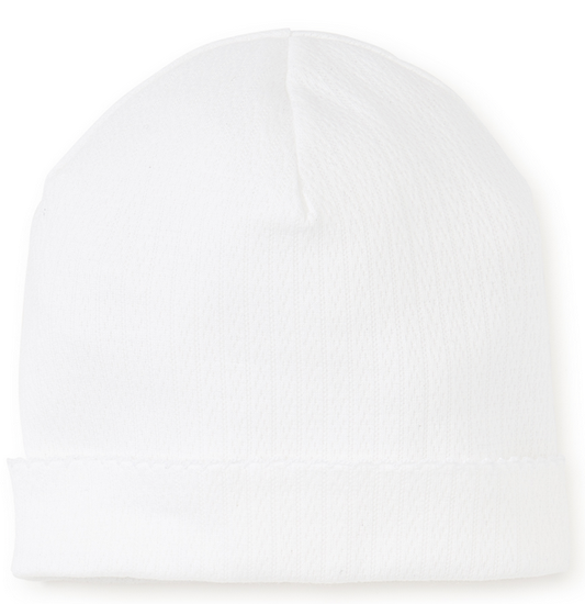 Kissy Kissy White Pointelle Hat (14106-white)