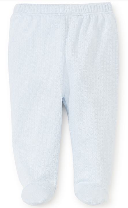 Kissy Kissy Blue Pointelle Footed Pants (14107-blue)