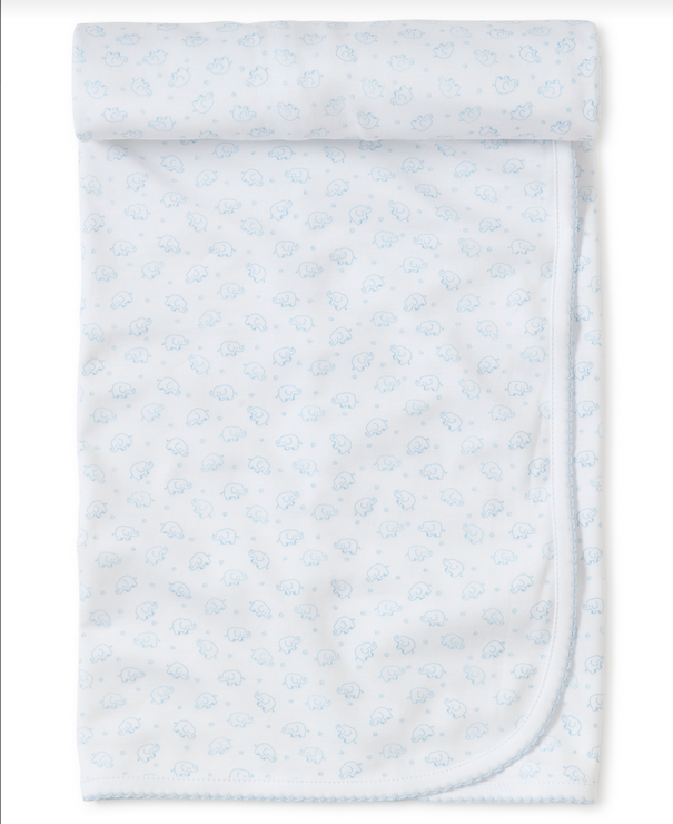 Kissy Kissy Blue Ele-Fun Blanket (48608P-blue)