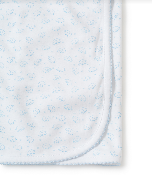 Kissy Kissy Blue Ele-Fun Blanket (48608P-blue)