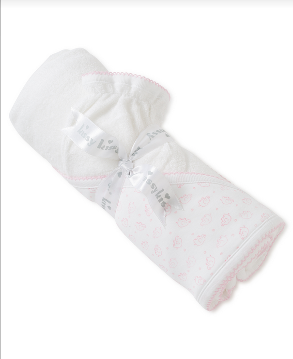 Kissy Kissy Pink Ele-Fun Hooded Towel & Mitt (48609-pink)