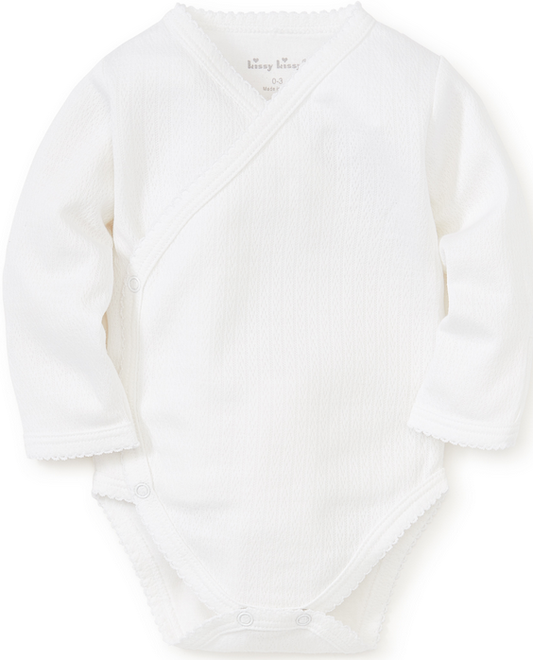  Kissy Kissy White Pointelle Bodysuit (14174-white)