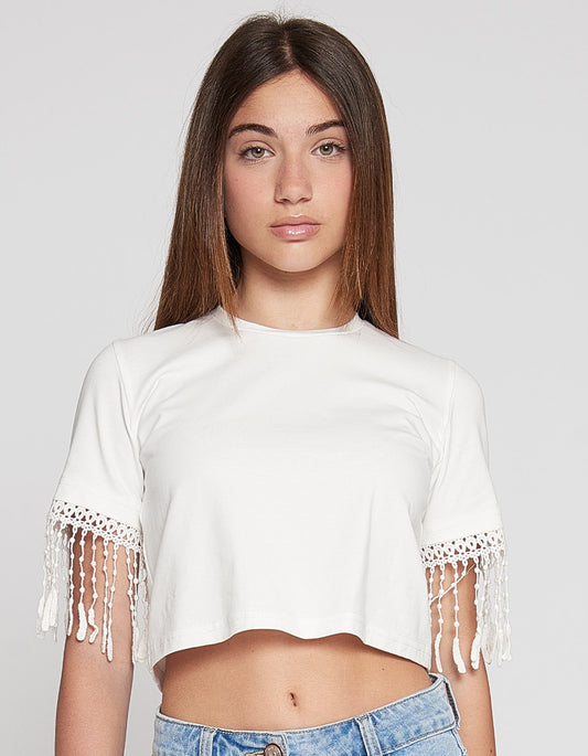 Be Too Girls Fringe Top TOB155