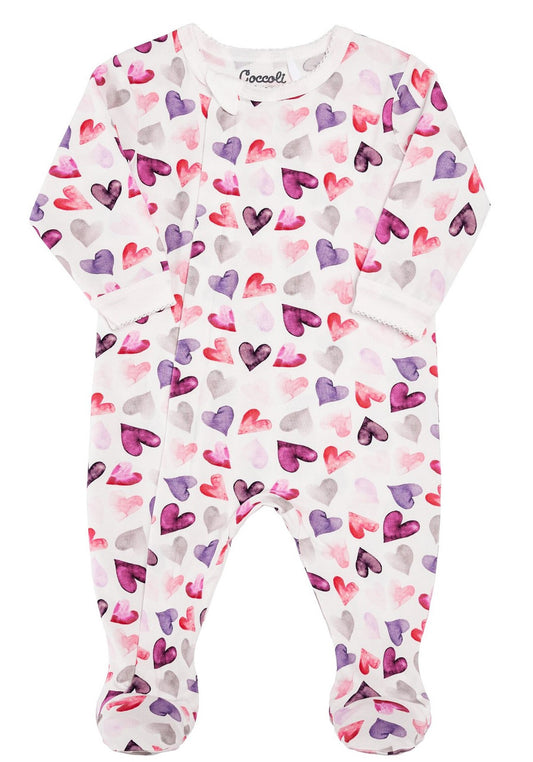 COCCOLI Girls Hearts Footie PZM5512 