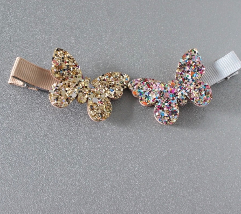 Glitter Butterfly Clips Set 