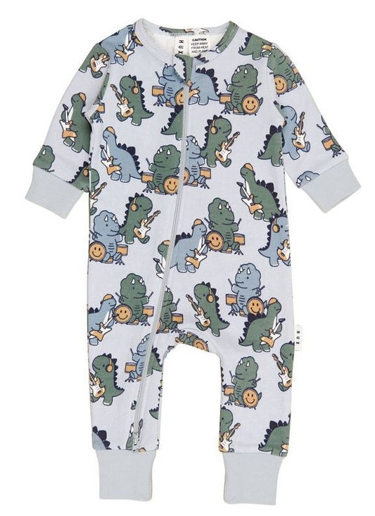  Huxbaby Dino Band Zip Romper HB0005W24