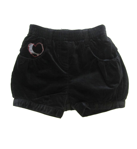 Catimini Black Velvet Shorts