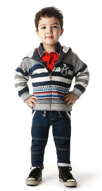 Catimini boys reversible cardigan. 