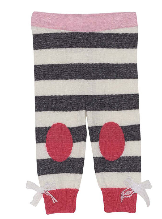 Deux par Deux girls knitted winter leggings.