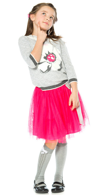 Deux par Deux girls pink tulle skirt.