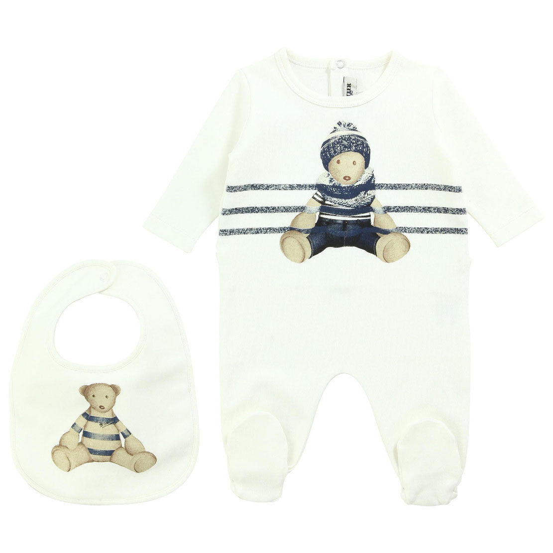 Junior Gaultier Footie & Bib Set 5c99543