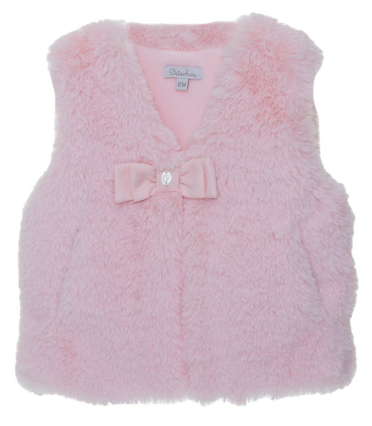 Patachou Pink Faux Fur Vest 3733202