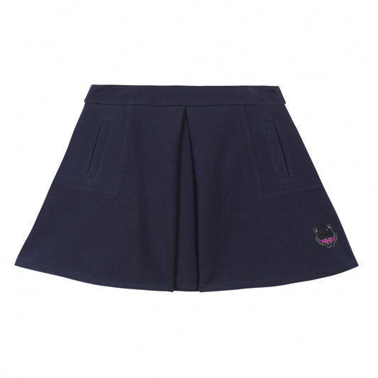 Kenzo navy skirt front view.