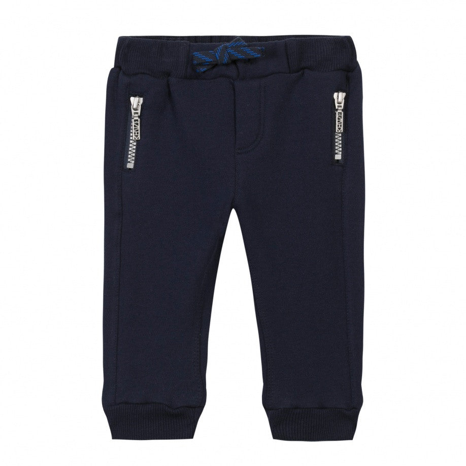 Kenzo navy fleece pants front.