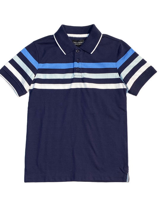 Leo & Zachary Navy Polo (p004) 