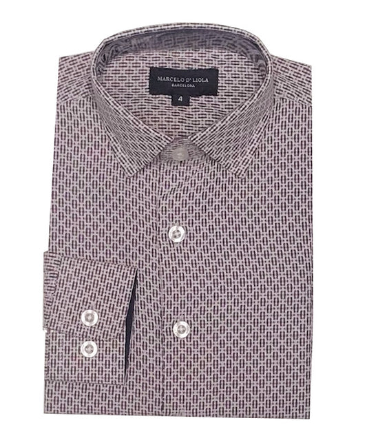 Leo & Zachary Shirt Crimson/Clover 