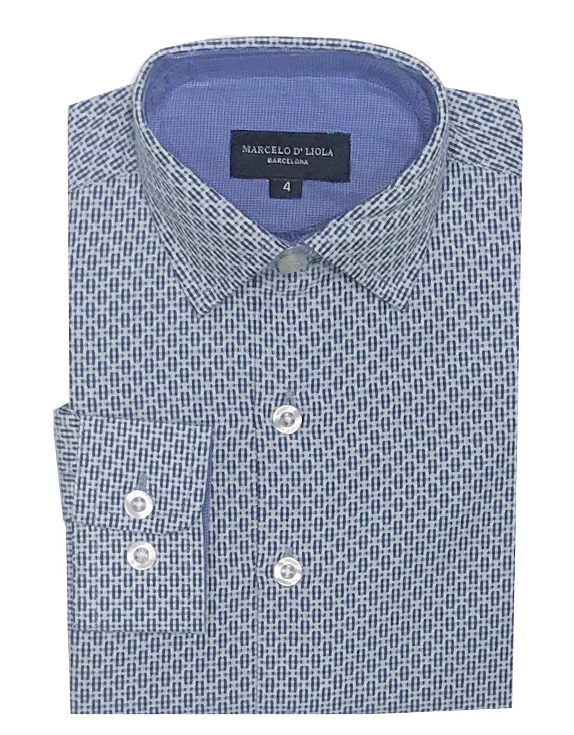 Leo & Zachary Shirt Cobalt/Clover 