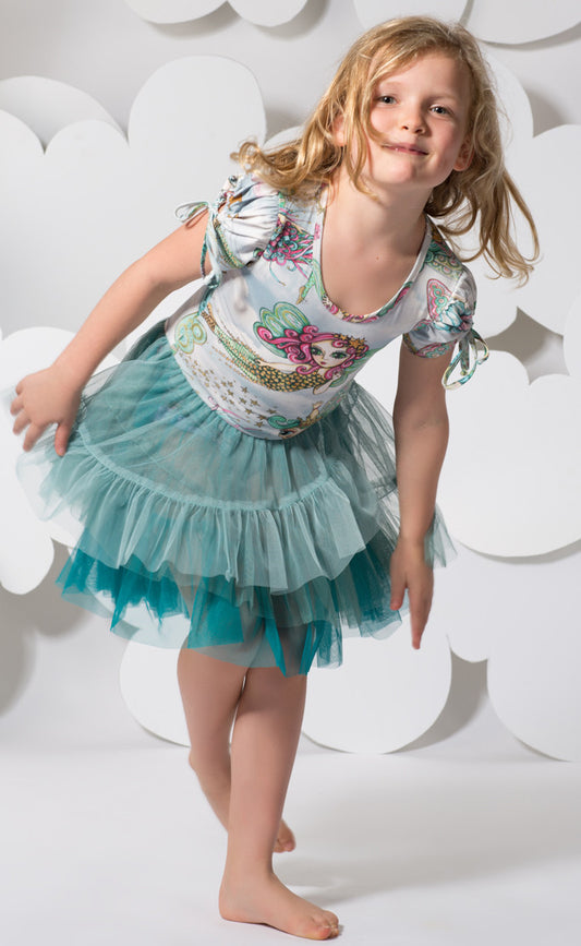 Paper Wings Leotard Dress