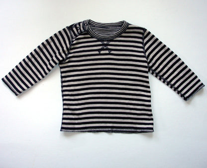 Petit Bateau Navy Stripe Reversible Top