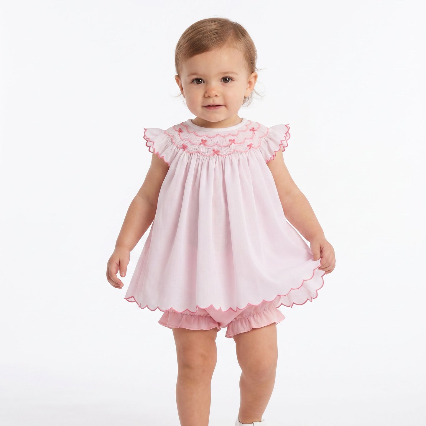 Luli & Me Bows Bishop Dress 26SL14-PK