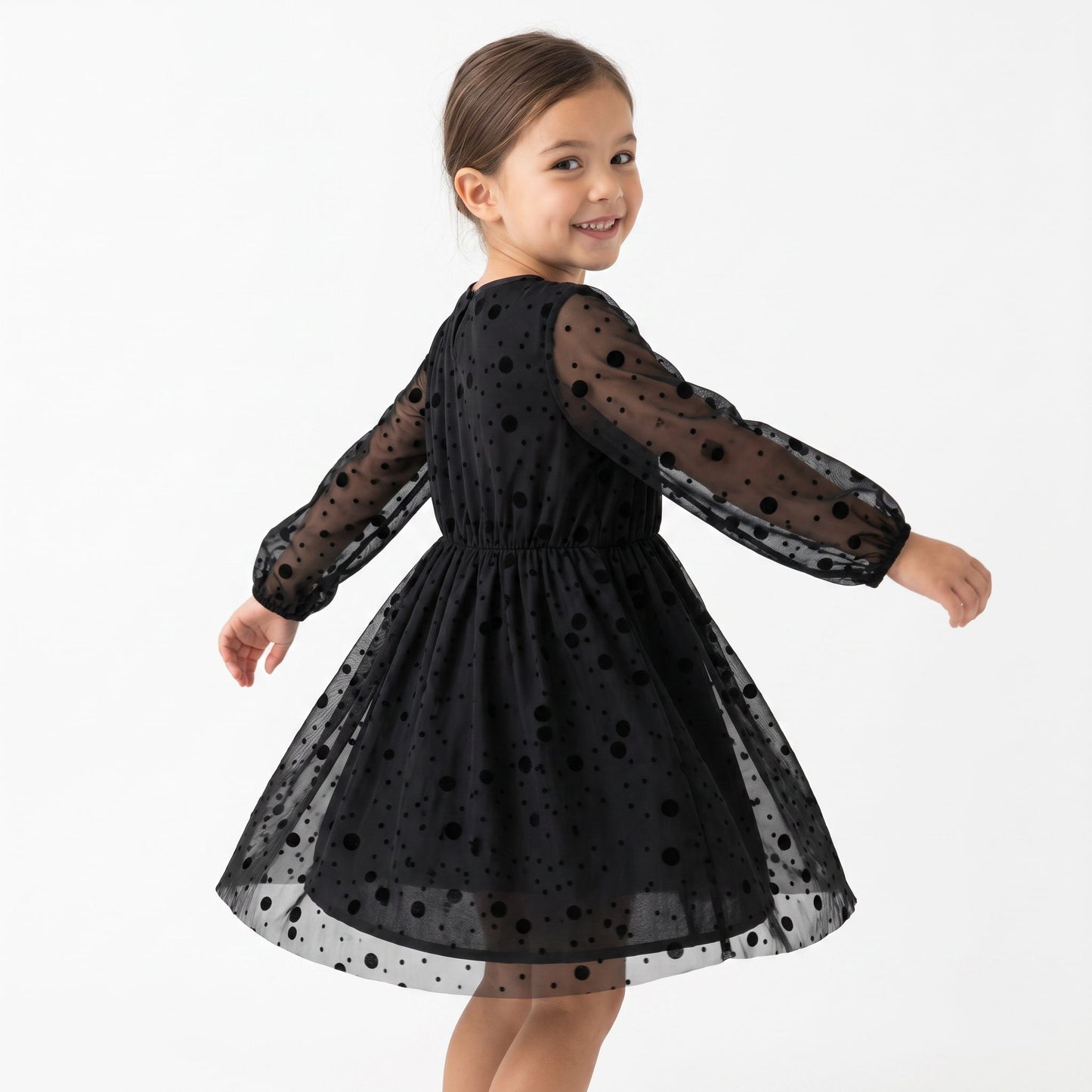 Minymo Dotted Tulle Dress 123732