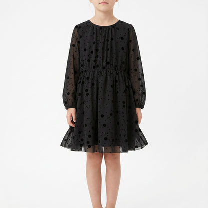 Minymo Dotted Tulle Dress 123732