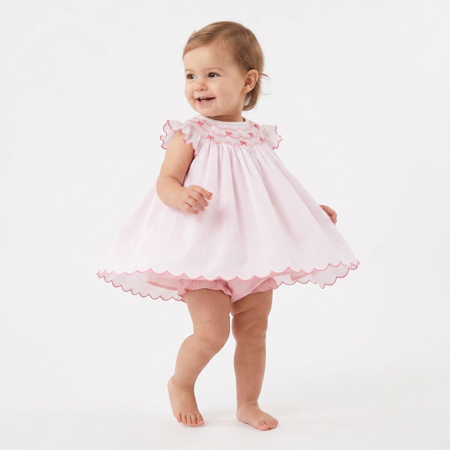 Luli & Me Bows Bishop Dress 26SL14-PK