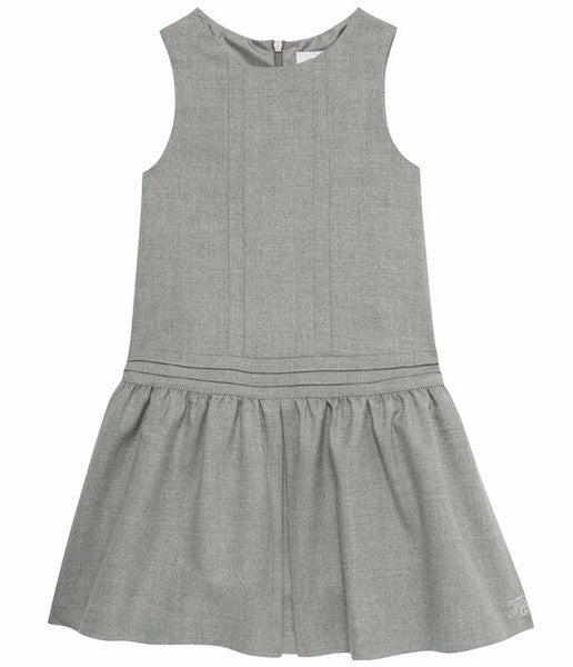 Tartine et Chocolat grey jumper dress for girls.