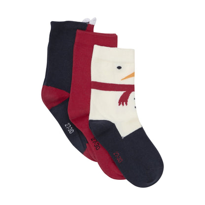 Minymo 3-Pack Socks Snowman 133750