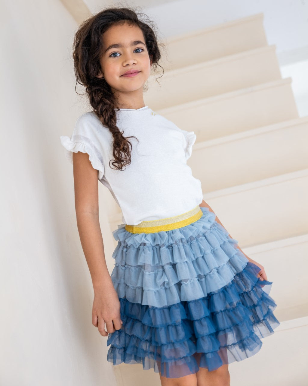 LIKE FLO Ice Blue Tulle Skirt F302-5765 