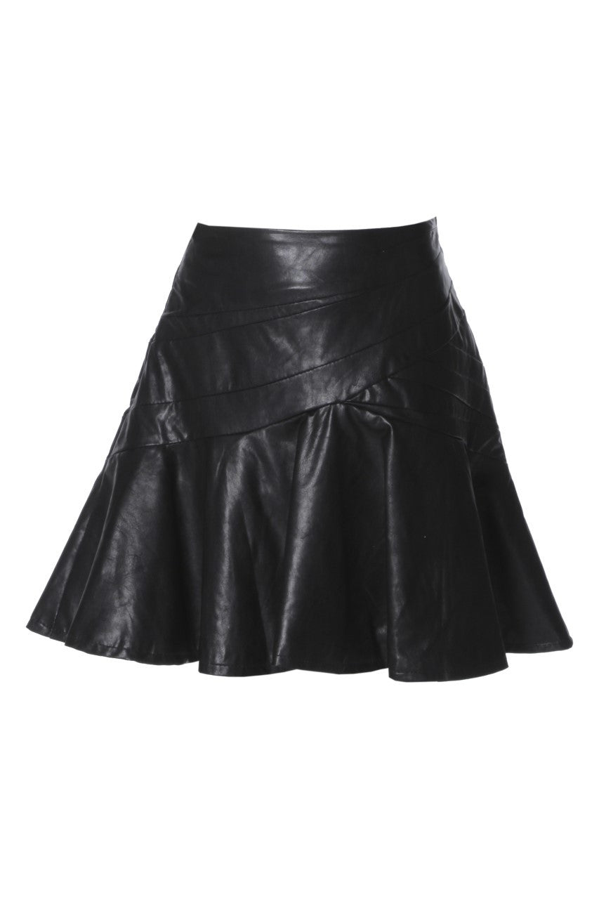 FUN & FUN Faux Leather Skirt FNJSK9640 