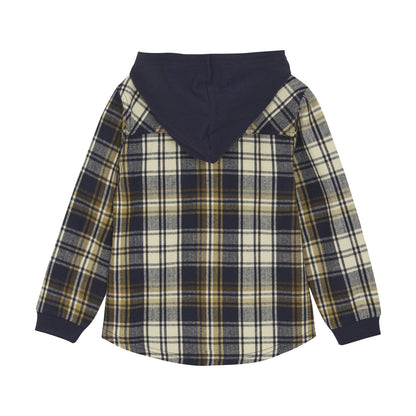 Minymo Check Hooded Shirt 133589