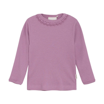 Minymo Orchid Ribbed Top 114010